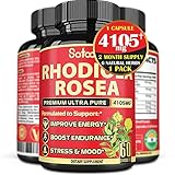 Pure Rhodiola Rosea Capsules - Blend 6 High Concentrated Herbs Equivalent 4105 mg - Support Stress,...