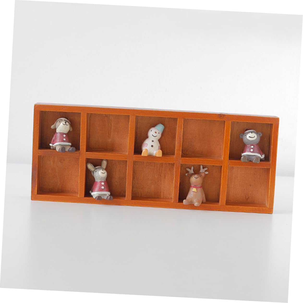 HANABASS Large Plant Tray Greenery Decor Rectangle Planter Box Wooden Succulent Holder