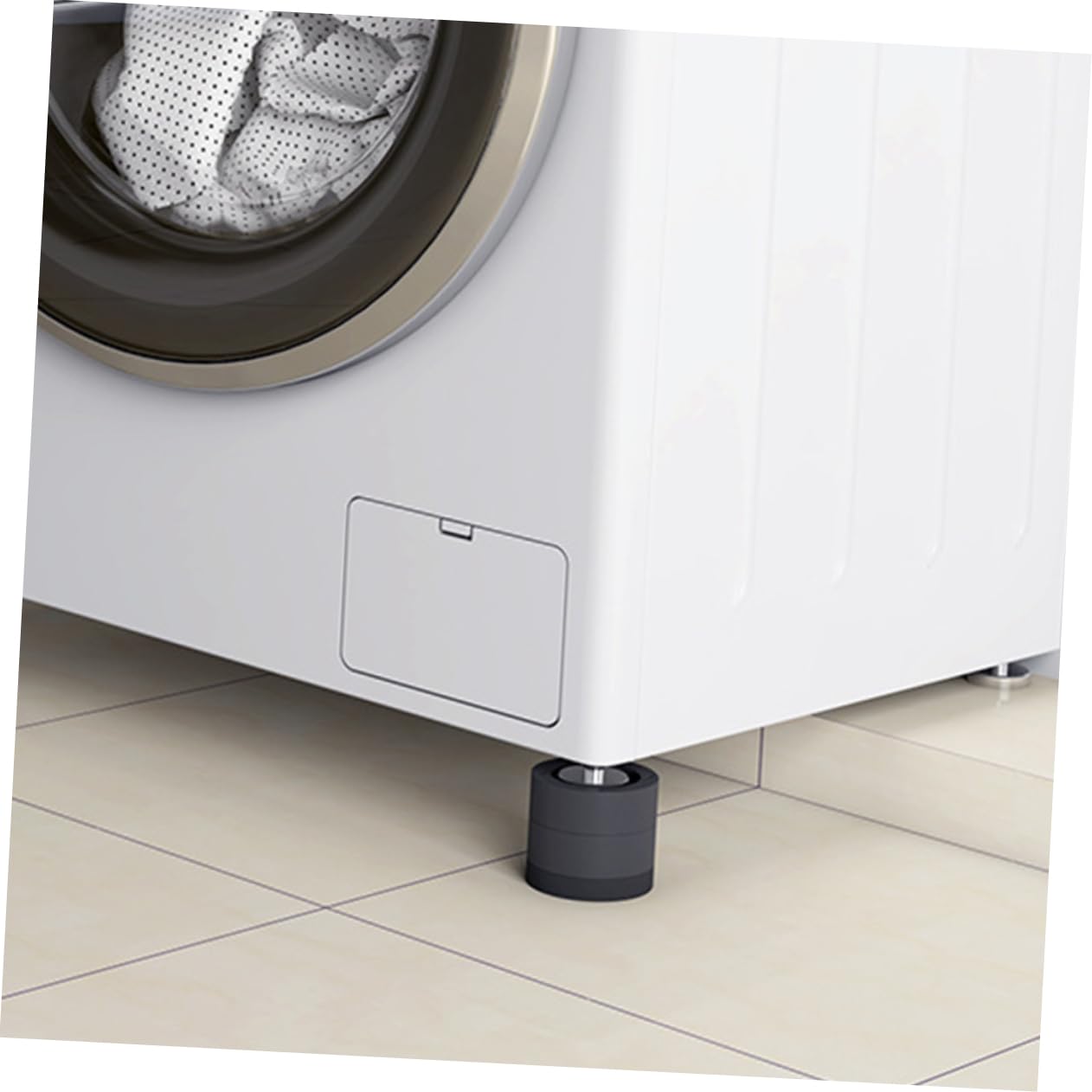 iplusmile 12pezzi Tappetini Antivibrazione Per Lavatrice Stabilizzatori Regolabili Facili Da Installare Design Antiscivolo Per Prevenire Scivolamenti e Compatibili Con Elettrodomestici e
