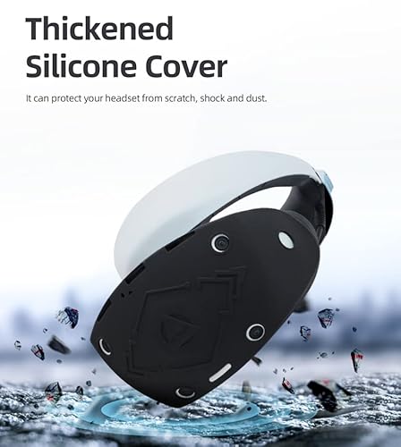 BTG Capa protetora de silicone compatível com acessórios Playstation VR2 (laranja)