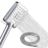 🚿【Selbstreinigungskraft, Spart 30% Wasser】 Bei jedem Druck auf die Rückseite des Duschkopfes wird die, eingebaute Entkalkungsnadel für die Schmutzreinigung aus und zieht sich beim Loslassen automatisch wieder ein, so dass die Reinigung einfach ist und wird nicht verstopft. Mikrodüsen-Technologie erhöht den Wasserdruck und spart Wasser bis zu 30%