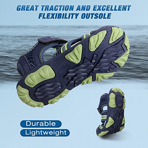 Image of UOVO Boys Sandals Kids Sandals Hiking Athletic Closed-Toe Beach Summer Sandals for Boys Quick-Drying