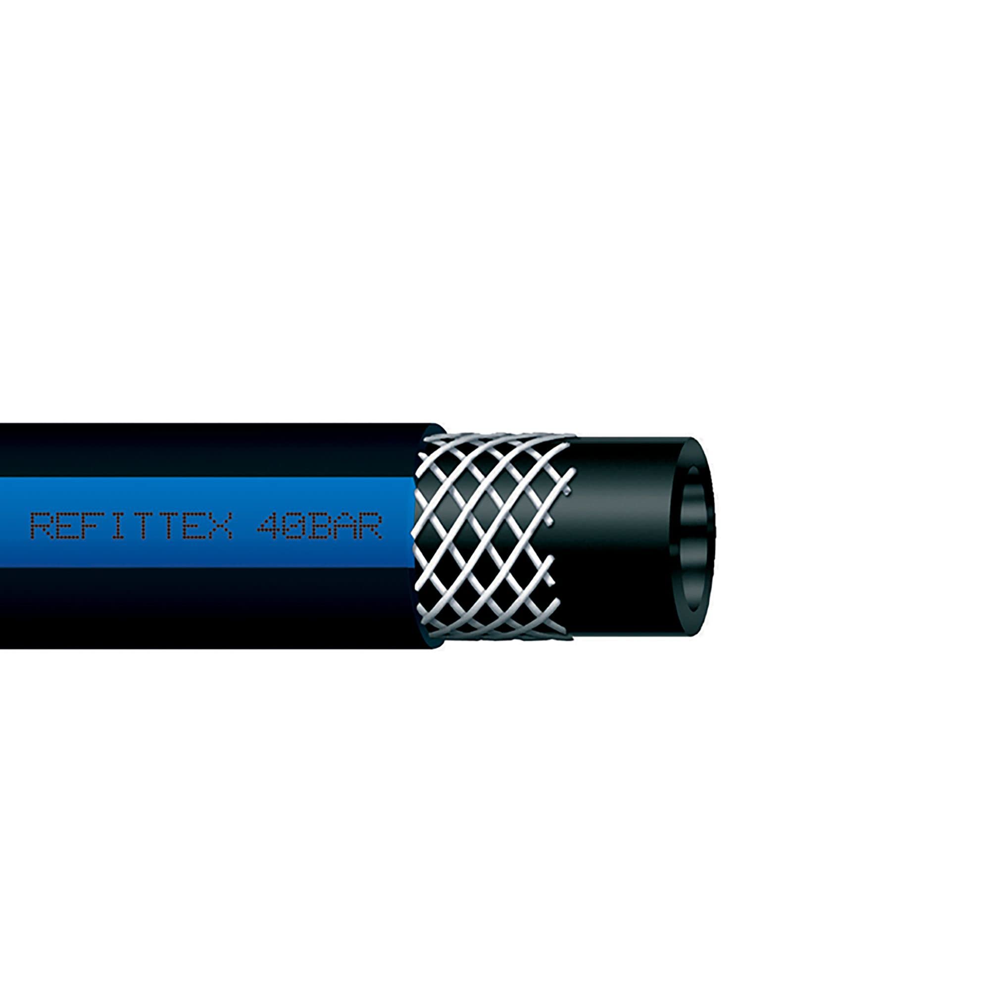 Suinga Manguera de Presión para Aire Comprimido | Manguera Técnica Refittex 8mm Interior, 14mm Exterior, 100m | Presión 40 Bar