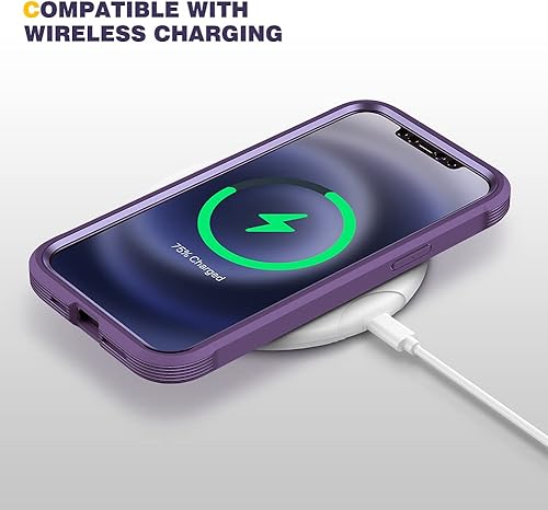 Miniatura 368 de Diaclara - Funda diseñada para iPhone 14 Pro Max, resistente, de cuerpo completo, con protector de pantalla sensible al tacto y antiarañazos + Blanco