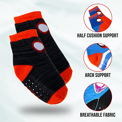 Marvel Spiderman Grip Socks, 10 Pack, Toddler Boys, Ankle Length, Multicolor, Small3