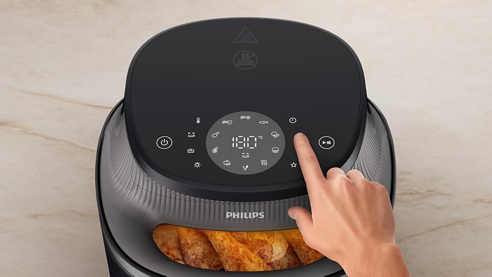 Close-up of Philips Airfryer Series 3000 control panel