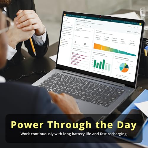 Image of Lenovo IdeaPad 1i 14 inch HD Business Laptop with 1 Year Office 365, Intel Celeron N4500, 8GB RAM, 1.38TB Storage (128GB eMMC+256GB SSD+1TB Docking Station), Intel UHD Graphics, Webcam, Win 11 Pro, Gray