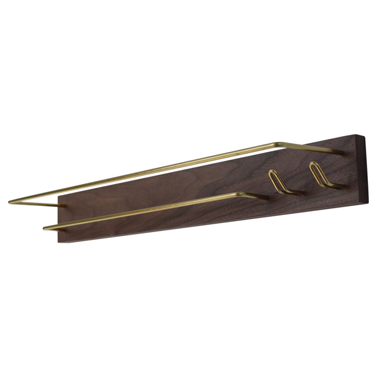 Porte-serviettes double barre anti-humidité en bois de noyer pour éviter le linge humide
