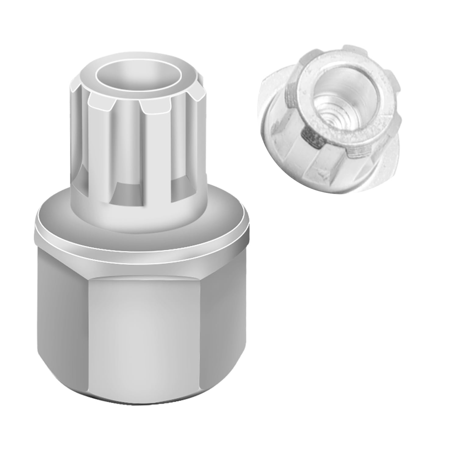 JEUCLEL 52/7PT Wheel Locking Nut Key Compatible with VW Volkswagen Audi VAG, Wheel Lock Nut Socket Adapter, Wheel Anti-Theft Lug Nut Removal Tool,