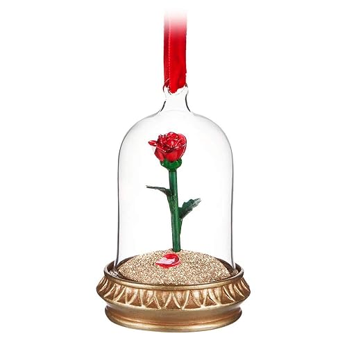Disney Enchanted Rose Light-Up Living Magic Sketchbook Ornament – Beauty