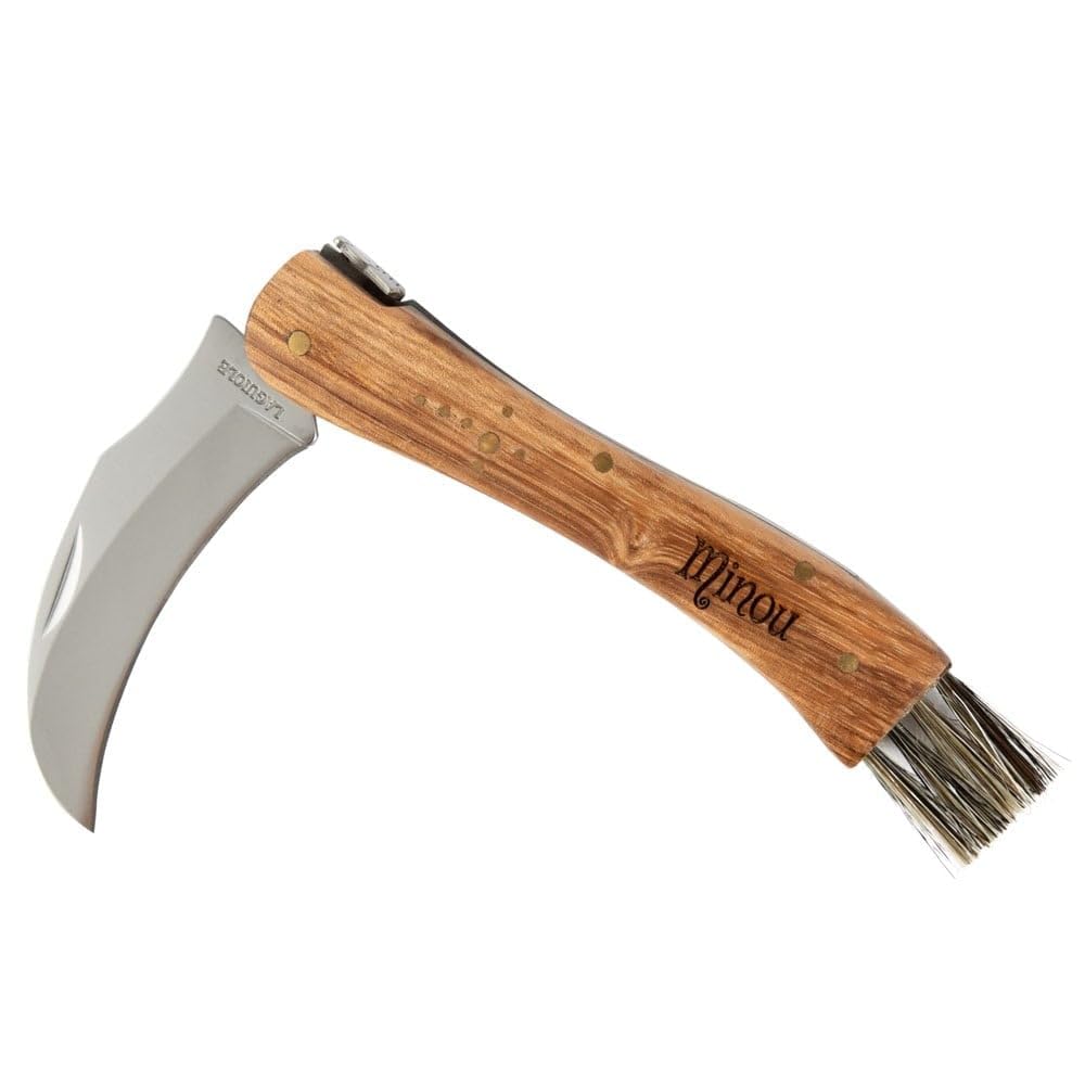 Ocadeau Coltello da tasca con manico in legno d'ulivo inciso - Coltello da tasca in legno d'ulivo con testo inciso sulla lama