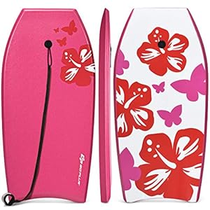 COSTWAY Bodyboard, lichtgewicht bodyboard met EPS-kern, XPE-dek, HDPE gladde bodem, hoogwaardige riem en verstelbaar…