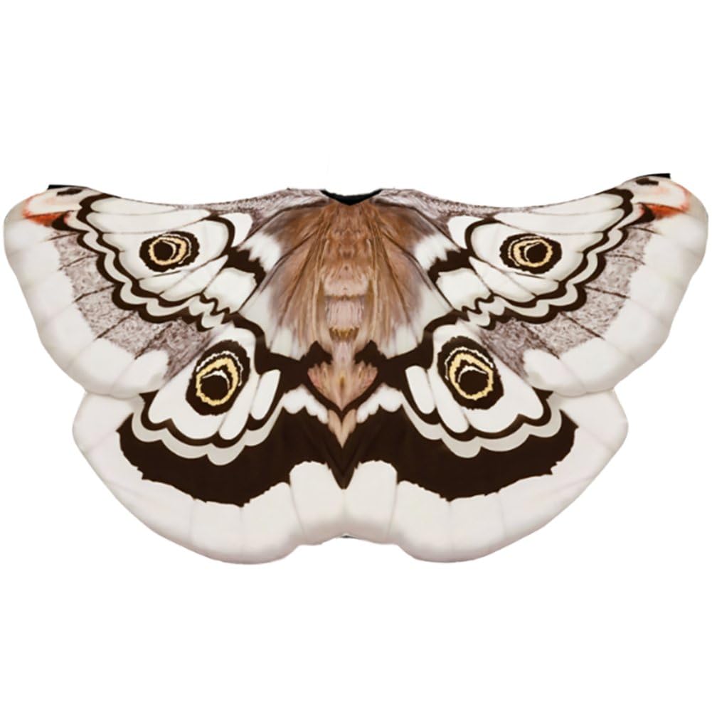 Fituenly Brown Halloween Moth Butterfly Costume Wings Cape For Role Playing Party Carnival Masquerade Performance