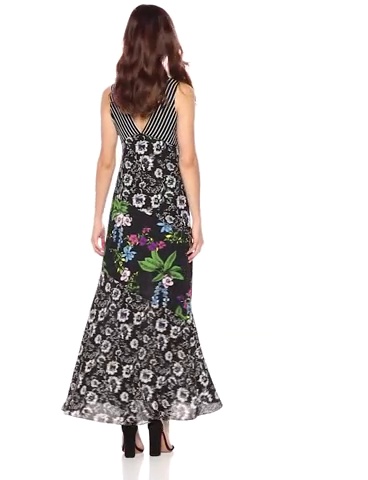 chinese dress ladies Sam Edelman Women's Mixed Media Maxi at Amazon Women's Clothing store