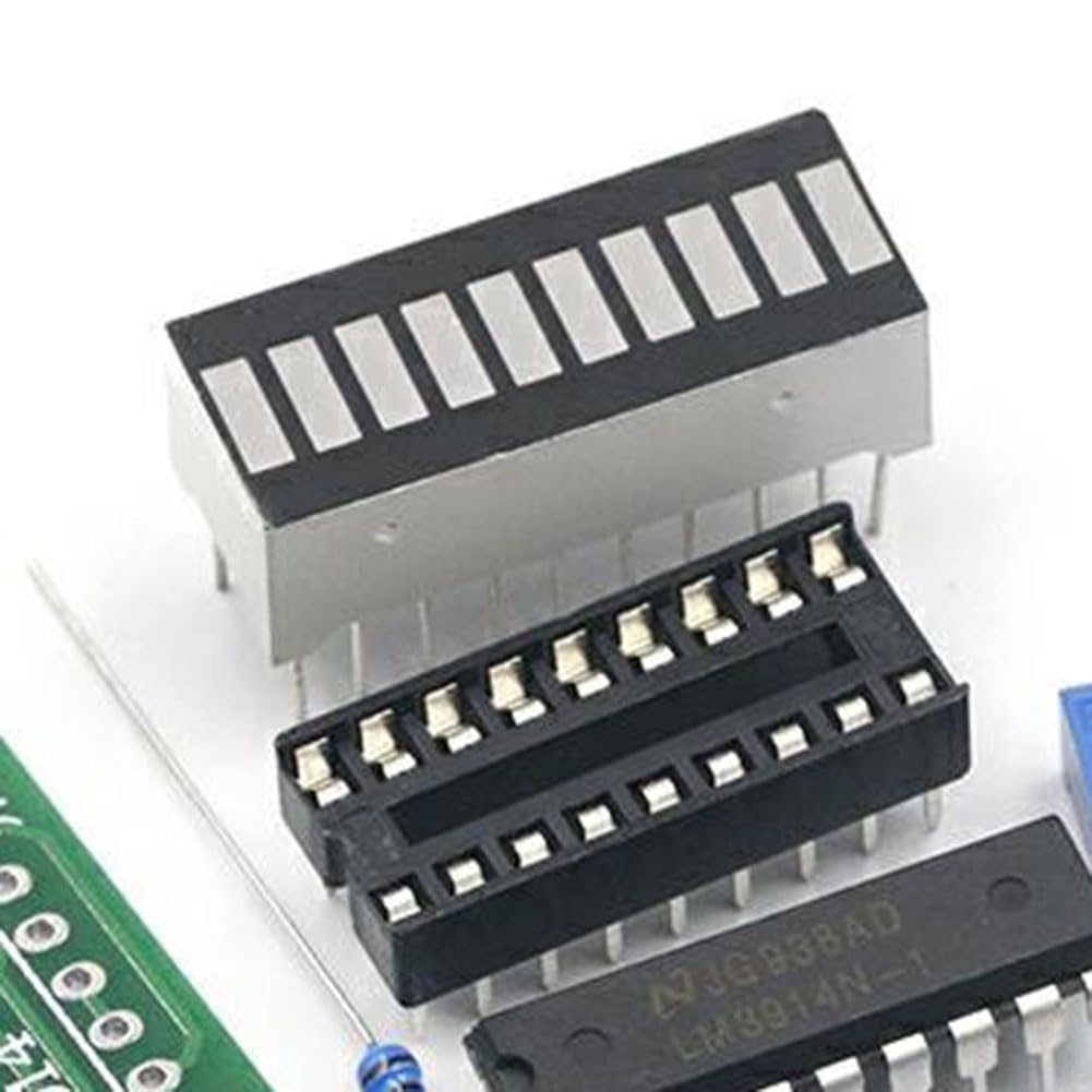 LM3914 Batteriekapazitätsanzeige- Leistungsniveau-Tester 10-Segment 3,7V Lithium-12V-Batteriekapazitätsanzeige- LED-Anzeige DIY-Kits
