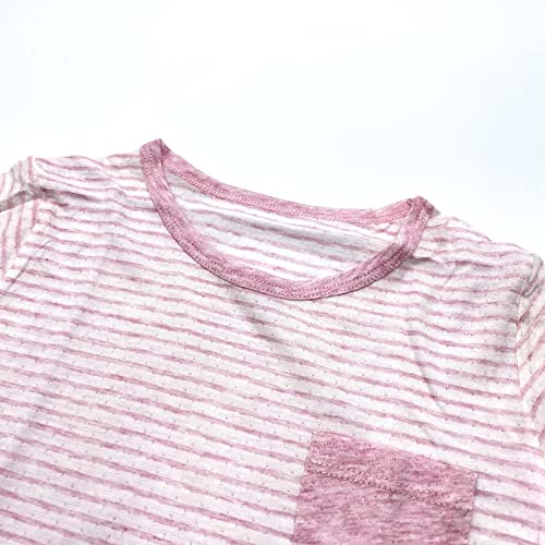 Toddler Boys Girls Summer Cotton Stripes Short Pajama Set Kids Jammies Sleepwear2