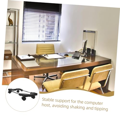 Support pour tour ordinateur sous bureau mobile chariot pour unité centrale avec freins