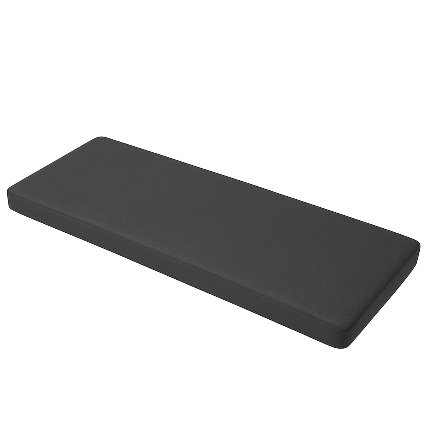 Brillars 100% Waterproof Garden Bench Cushion Seat Outdoor Pad for Lawn & Garden, Patio, Office, Coffee Shop with Removable Cover 150x46x5cm/59x18x2 (Charcoal)
