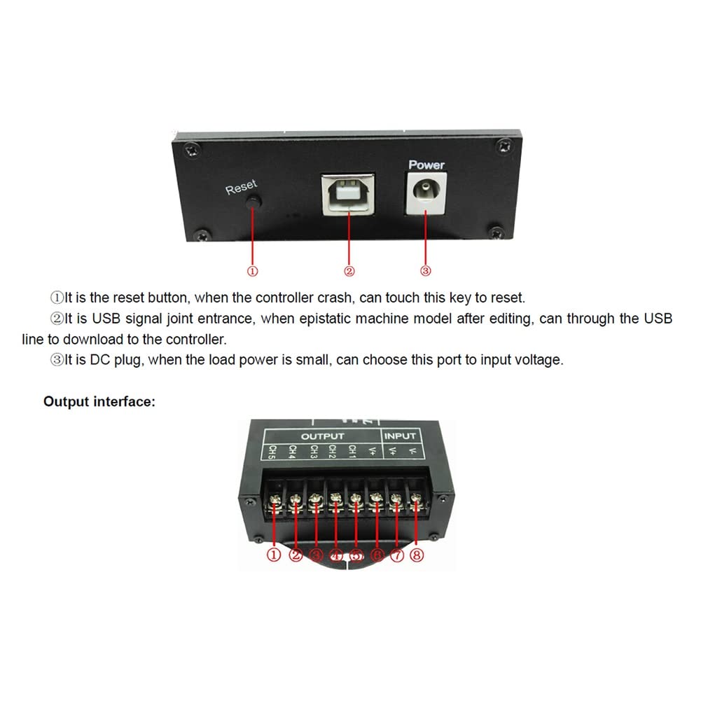 DC 12V 24V WiFi RGB Zeit programmierbar LED Controller TC421 5 Kanäle 20A Common Anode Programmierbar LED Strip Dimmer
