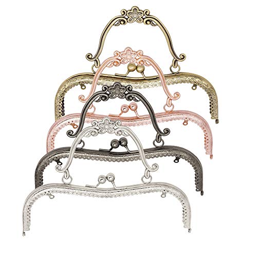 Purse Making Supplies 4 Colors Purse Clasp Frame Kiss Clasp Purse Frame Purse Hardware Metal Purse Frame for DIY Craft Purse Making Bag Making