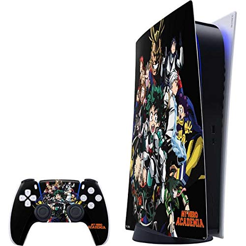 Skinit Decal Gaming Skin Compatible with PS5 Digital Edition Console + Controller - Officially Licensed Funimation My Hero Academia Main Poster Design