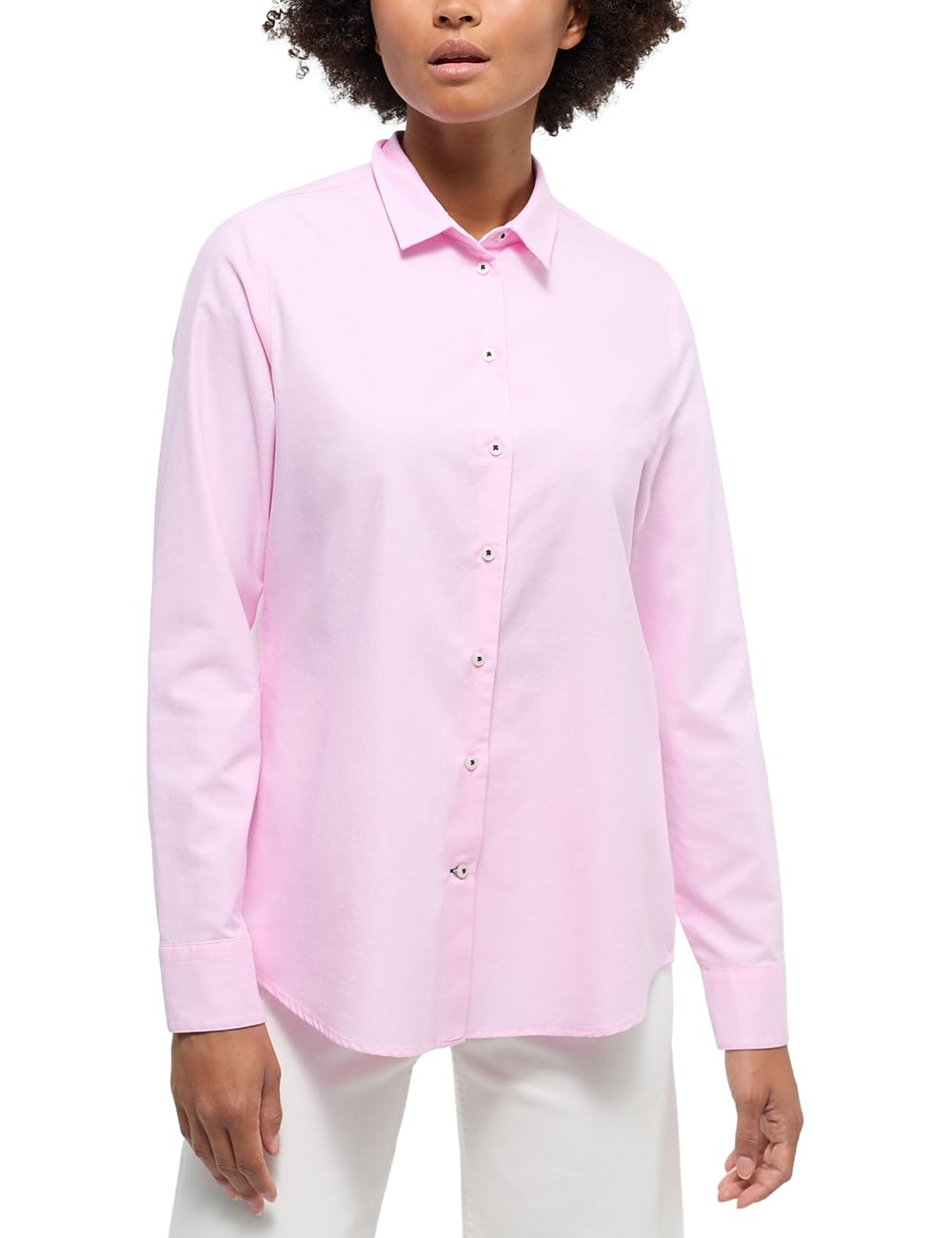 ETERNA Regular Bluse Langarm Hemdkragen Oxford rosa