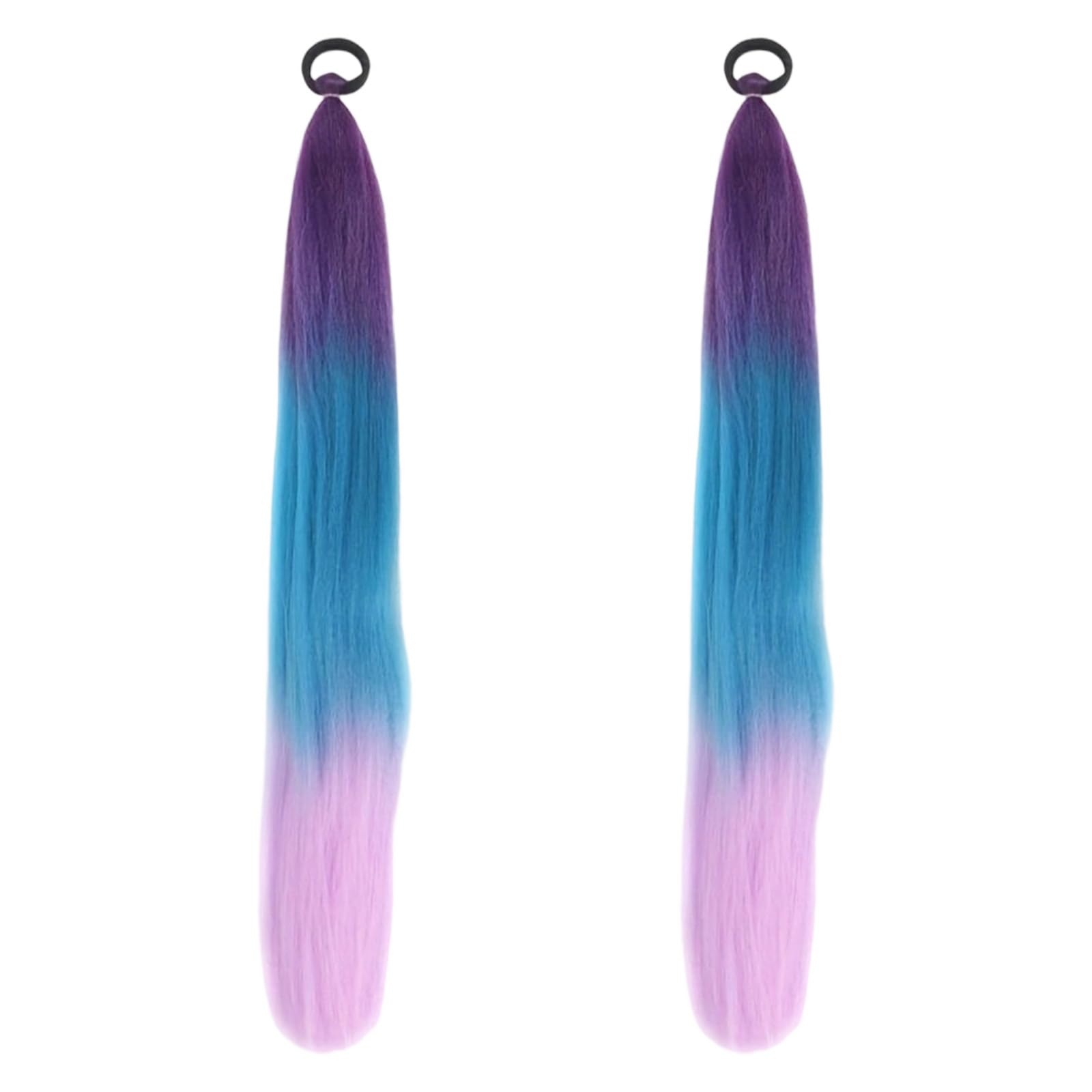 YUXITA Realistic High Ponytail Braided Hairpiece Synthetic Fiber For Music Festival Party Or Formal Event