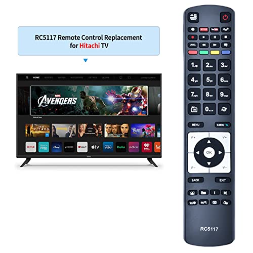 TCNOUMT RC5117 Remote Control Replacement for Hitachi TV RC5117 - Image 2
