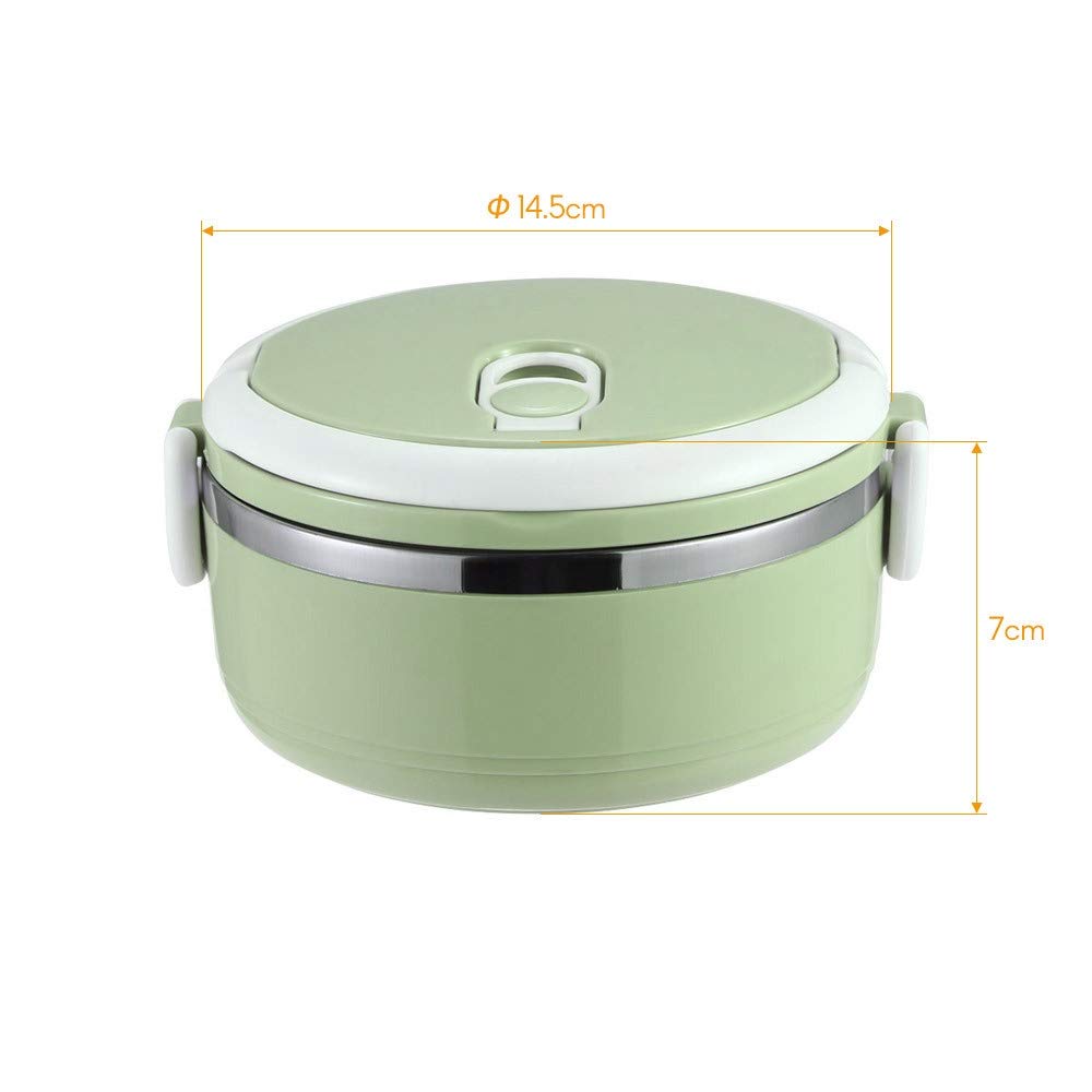 Contenitore termico in acciaio inox Bento Box, contenitore per alimenti per la preparazione dei pasti e in viaggio, design a prova di perdite