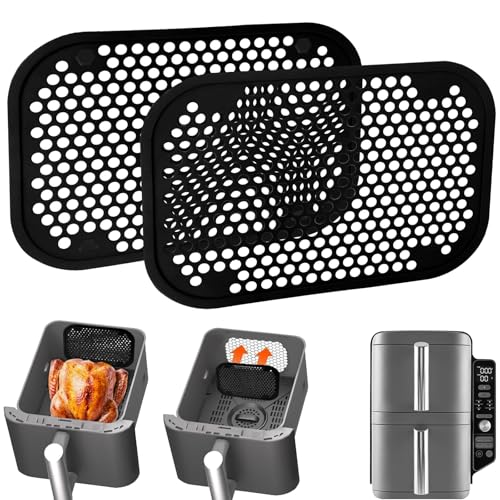 GADITIEK 2 uds antisalpicaduras freidora de aire para Ninja Double Stack XL Sl400Eu y Sl300Eu, silicona accesorios para freidora de aire para Ninja Airfryer Double Stack Sl400Eu y Sl300Eu