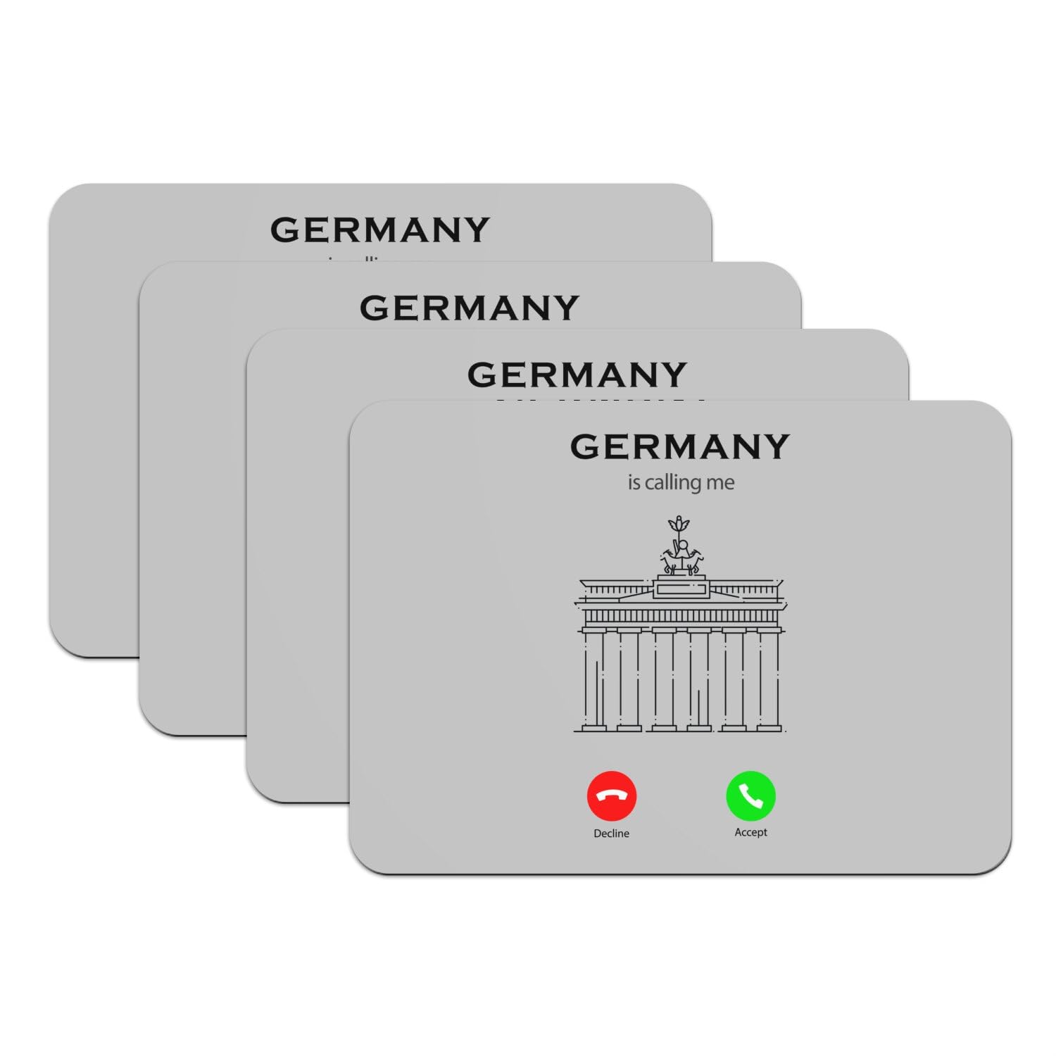 Set de table gris en caoutchouc grand format aux finitions soignées Berlin Heritage