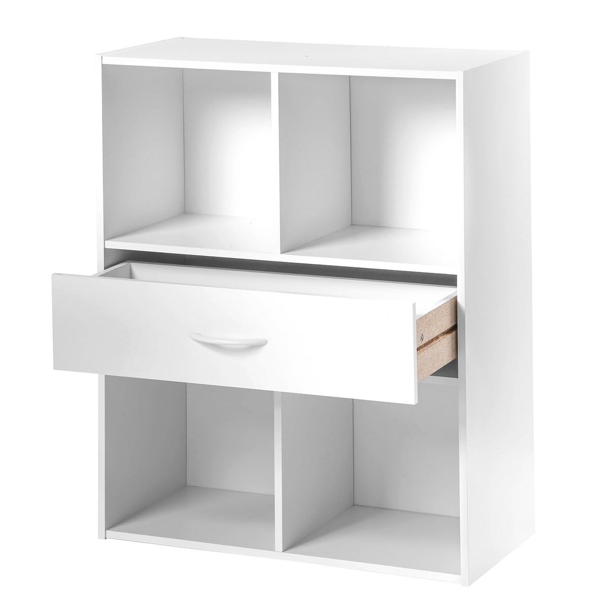 CaliCosy Etagère de Rangement 4 casiers avec Un tiroir
