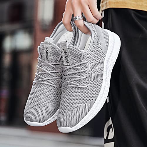 Image of Men Non-Slip Work Shoes Tennis Gym Sneakers Breathable Slip Resistant Lightweight and Comfortable for All-Day Wear Sports and Walking