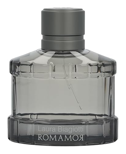 Laura Biagiotti Romamor - Colonia para hombres - Fragancia ámbar amaderada - Perfume para hombres con pomelo, pimienta negra, vetiver y jengibre,
