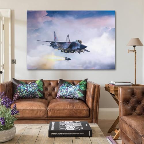 Impression MiG-31 Foxhound affiche jet de combat art mural salon tableau moderne - 5