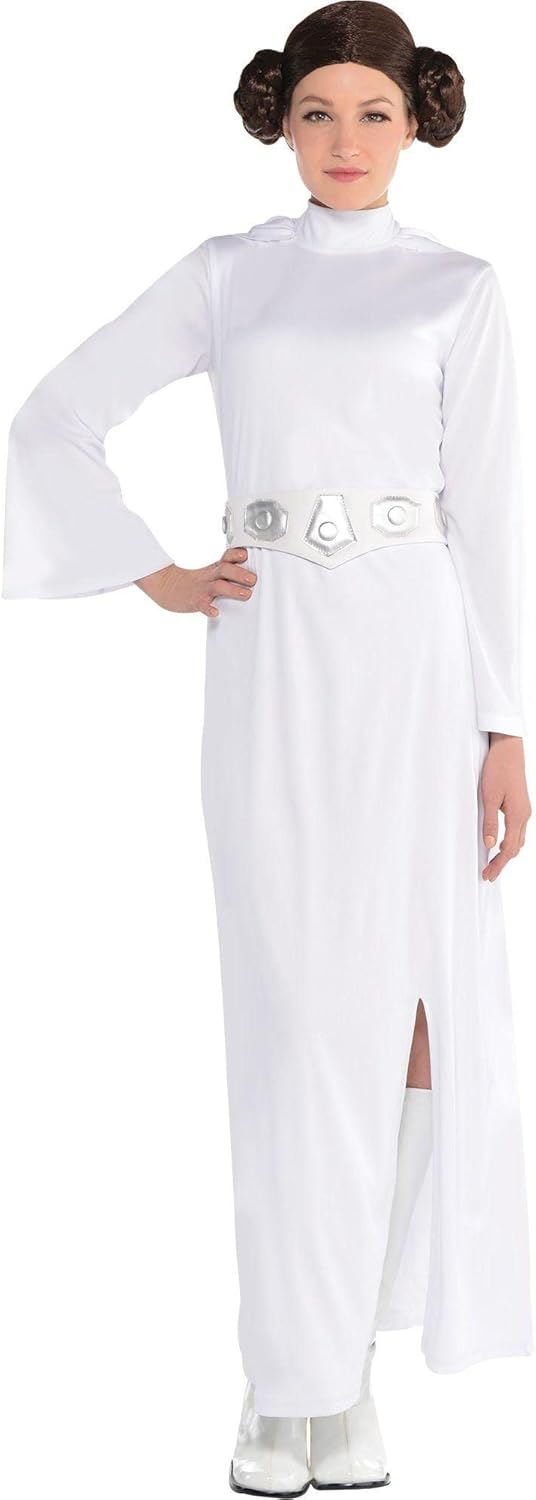 Suit Yourself Princess Leia Halloween Costume for Women, Star Wars, Small, Includes Wig, Dress with Belt and Hood Multicolor