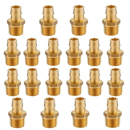Accesorios PEX-A con rosca macho NPT de 3/4 para tubería de cobre en pack de 20 unidades 2