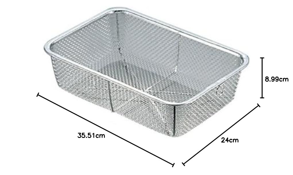 Amazon.co.jp: 新越金網 TS 18-8 特角深型 ザル 8号 355×240 : ホーム