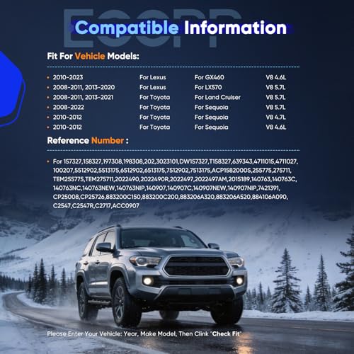 Image of ECCPP AC Compressor with Clutch Fit for Lexus GX460 4.6L 2010-2023 | Fit for Toyota Land Cruiser 5.7L 2008-2021 for Toyota Sequoia 2008-2022 Fast Cooling AC Compressor