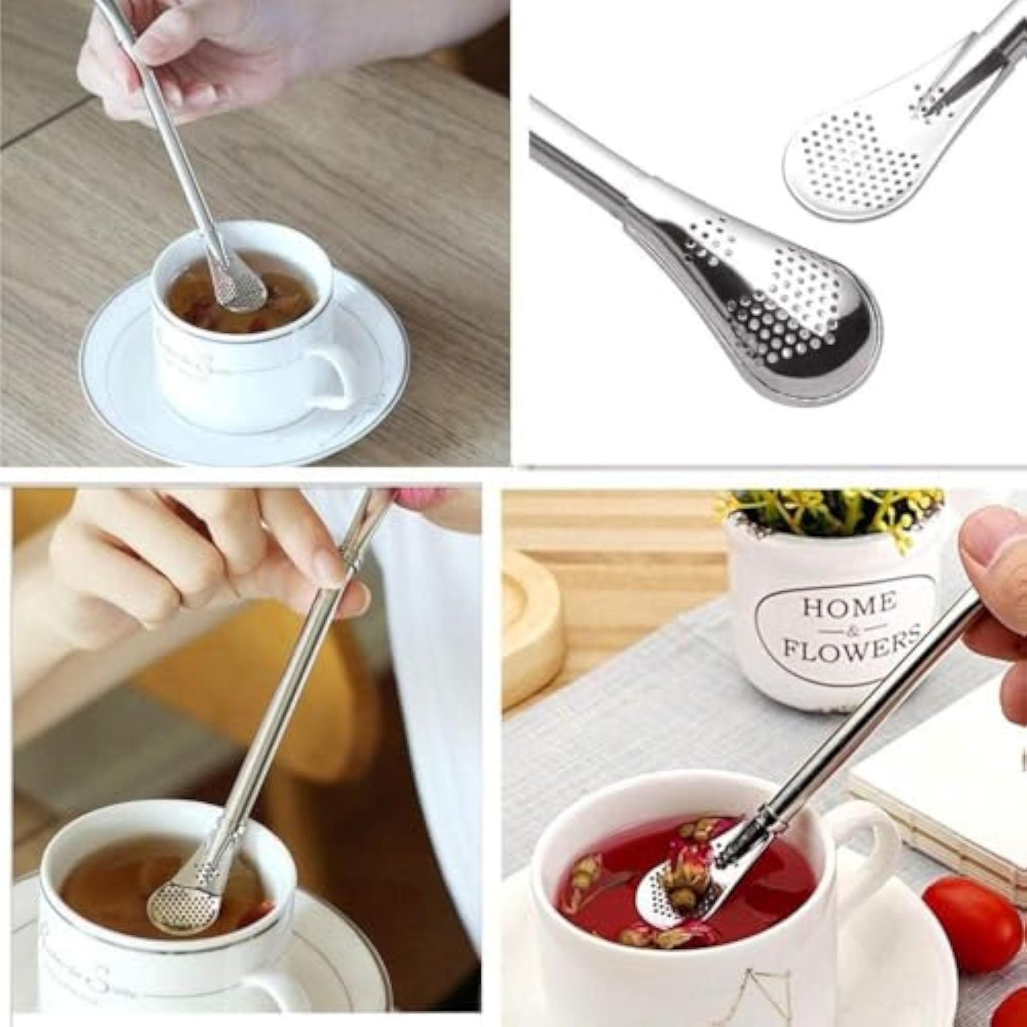 2 in 1 Stainless Steel Tea Filter Spoon
