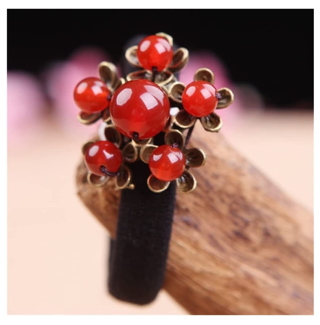Feste Elastici Capelli Accessori Per Capelli Con Fiori Di Onice Da Donna Per Ragazze, Elastici Per, Corde Per, Cavallo Alla Moda Decorazione