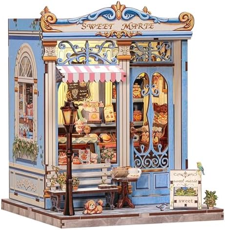 CUTEBEE Book Nook Kit – DIY Puppenhaus Häuser, Miniatur Haus Selber Bauen Bausatz für Erwachsene, 3D Holz Puzzle Buchstütze | Kreativset zur Bücherregal-Deko | Geschenk (Sweet Mari