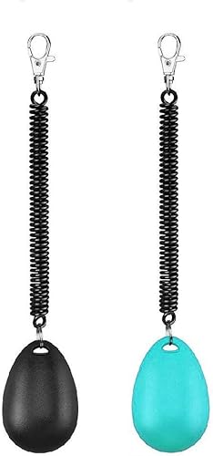 Miniatura 3 de Winod Clickers de entrenamiento para perros con correa de muñeca, paquete de 2 (negro + azul nuevo)