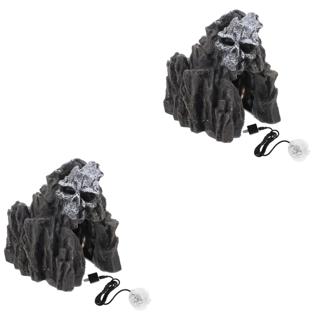 Yardwe 2 Pièces Décorations Aquatiques Grotte sous-Marine Ornement d'aquarium Squelette Aquarium orner Aquariums aquaterrarium Grotte cachette d'aquarium Accessoires d'aquarium résine