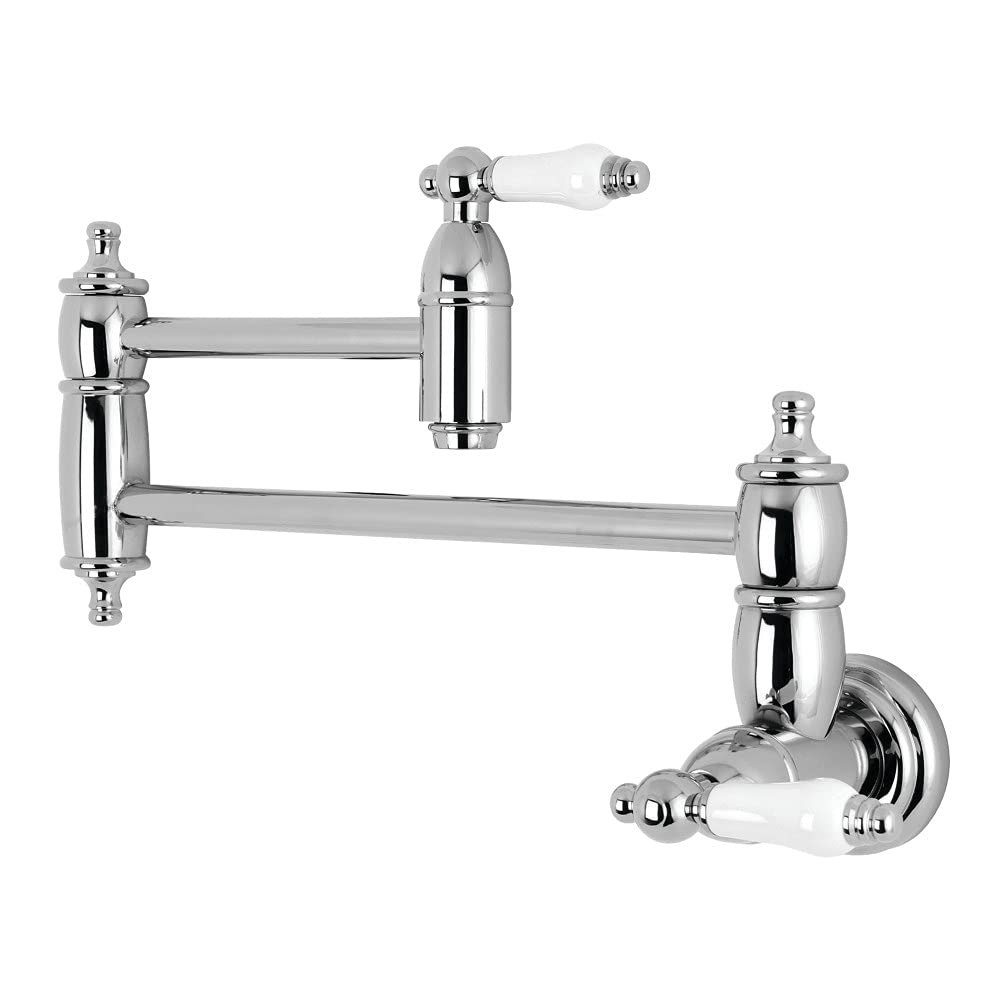 Kingston Brass KS3101PL Rubinetto a Parete per pentole, Finitura cromata, 13 Inches Length