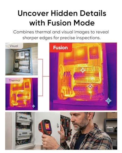 Image of HIKMICRO D02 Thermal Imaging Camera with Visual Camera 240x240 SuperIR | SuperScene scene detection, 96x96 IR resolution, 3200mAh, photo and video recording, -20C to 450C