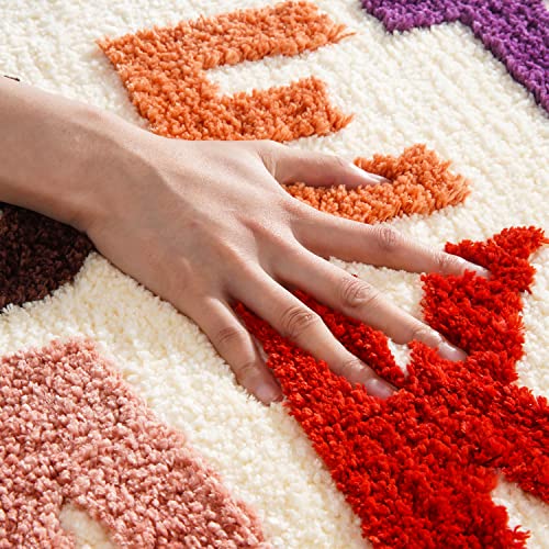 QJHOMO Get Naked Bath Mat Beige - Soft Microfiber, Non Slip Mat, Machine Washable - 40 x 60 cm, Beige Multicolor - Image 3