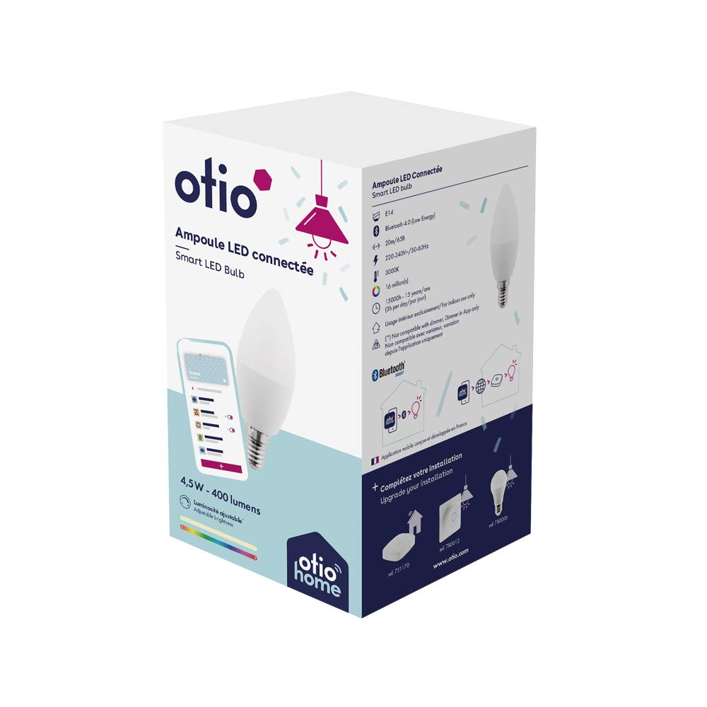 Otio - Ampoule LED connectée Bluetooth E14 5W