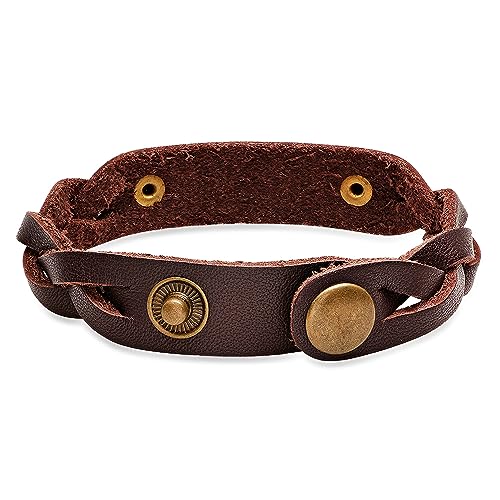 Personalized Brown Genuine Leather Bracelet2