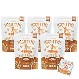 Mission Mighty Me Nutty Puffs Mixed Nut Butter Puffs for Babies + Kids - Pediatrician Developed, Plant-Based Gluten-Free Baby Snack - Peanut, Tree Nut, Cinnamon (6 Pack - 5 Pack Plus Peanut Sample)